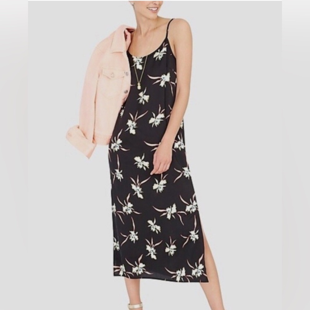 J. Crew Black Floral Dress